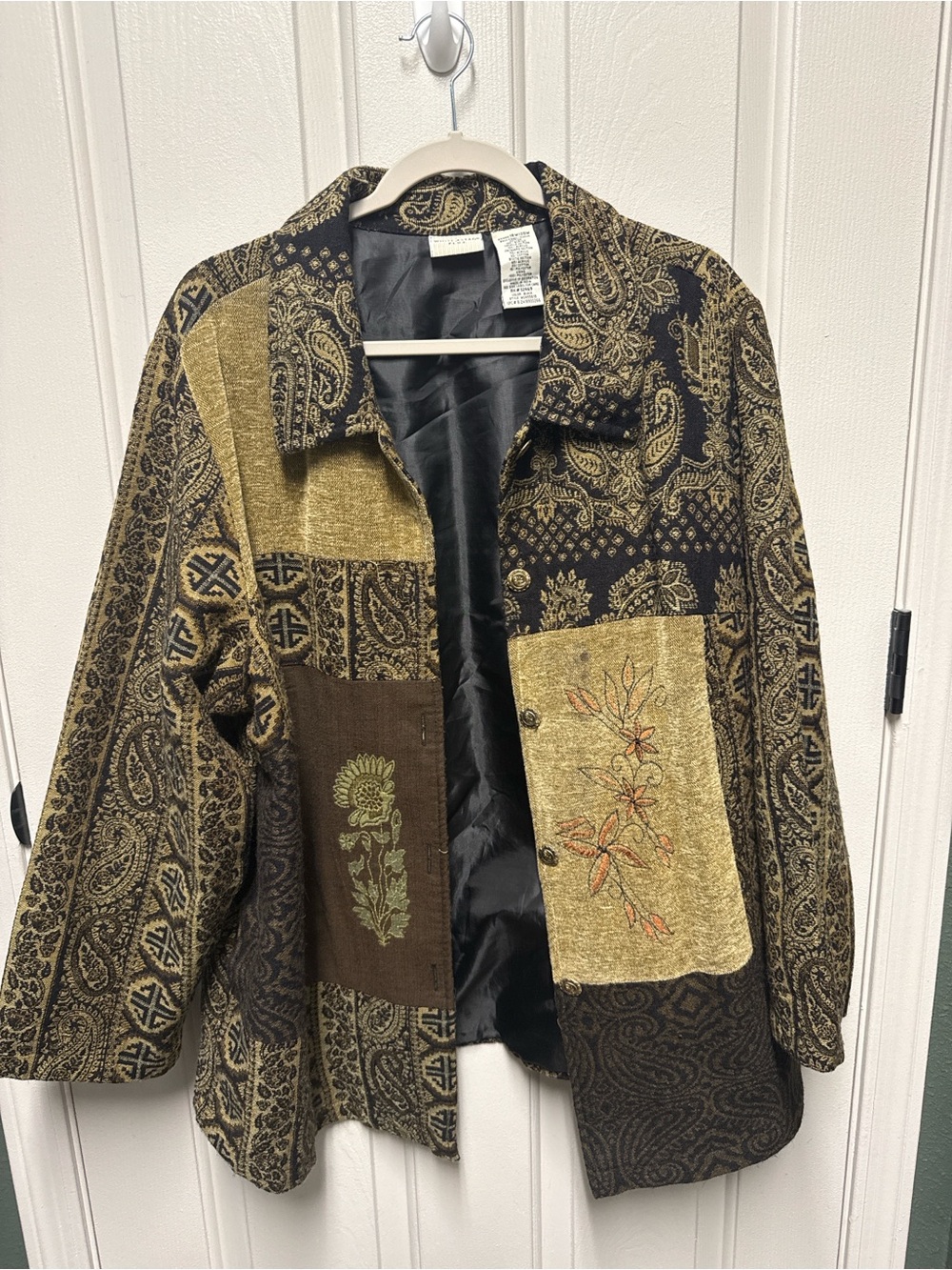 White Stag Plus Paisley Patchwork Jacket 18W 20W Boho Tapestry